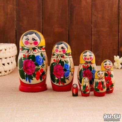 Лот: 15073641. Фото: 1. Матрешка "Семёновская" 7-и кукольная... Фигурки, статуэтки