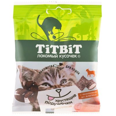 Лот: 15882925. Фото: 1. ТиТбит Хрустящие подушечки для... Корма