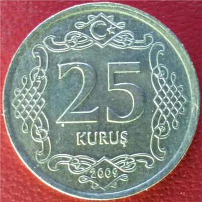 Лот: 7091224. Фото: 1. Турция 25 куруш 2009 год. Европа