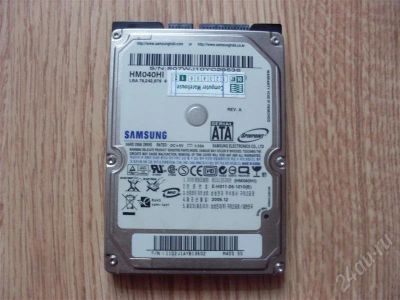 Лот: 644276. Фото: 1. Жесткий диск 2,5" 40GB SATA. Жёсткие диски (HDD)