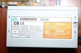 Лот: 2944666. Фото: 1. Блок питания Codegen 300W ATX... Корпуса, блоки питания