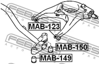 Лот: 18592630. Фото: 1. Сайленблок задней балки MAB149... Ходовая, подвеска, рулевое управление