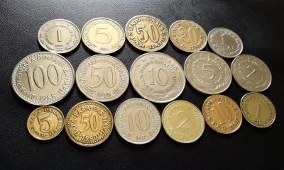 Лот: 9084063. Фото: 1. 16 монет Югославии - Одним лотом. Наборы монет
