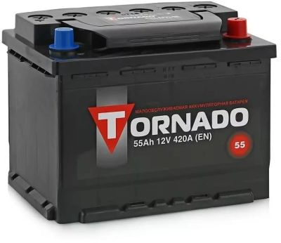 Лот: 12131059. Фото: 1. Аккумулятор Tornado 55 Ач. R... Аккумуляторы