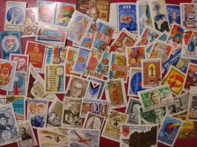 Лот: 12872220. Фото: 1. Марки гашеные, 200 штук. Марки