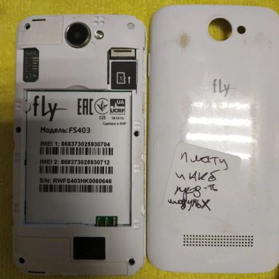 Лот: 12670723. Фото: 1. Fly Fs403. На запчасти. Принимаем... Микросхемы и платы