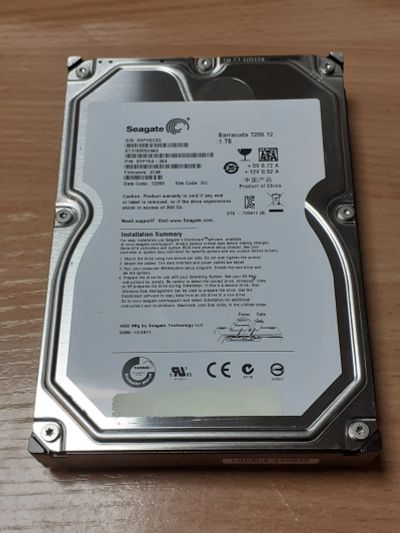 Лот: 18675631. Фото: 1. HDD 1TB Seagate 7200.12 (ST31000524AS... Жёсткие диски