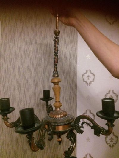 Лот: 10541678. Фото: 1. Люстра под бронзу. Другое освещение