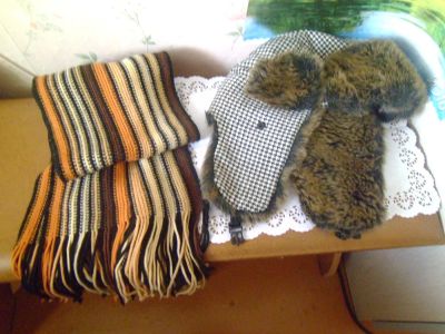 Лот: 8857795. Фото: 1. шапка мужская зимняя + шарф. Головные уборы