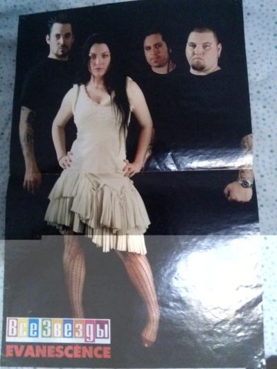 Лот: 6721952. Фото: 1. постер плакат Evanescence - Angels... Наклейки, карточки, вкладыши