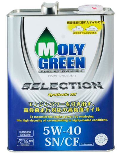 Лот: 10831389. Фото: 1. Moly Green Selection SN/CF 5W-40... Масла, жидкости
