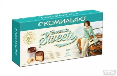 Лот: 10116663. Фото: 1. конфеты Комильфо кешью. 116г... Шоколад, конфеты