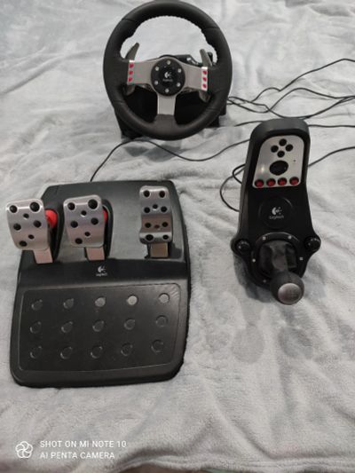 Лот: 17008116. Фото: 1. Компьютерный руль Logitech G27. Рули, джойстики