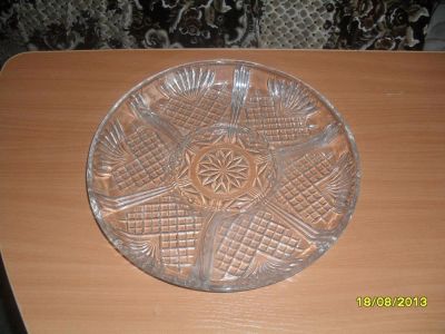 Лот: 3076386. Фото: 1. хрустальное блюдо. Столовые приборы, ножи