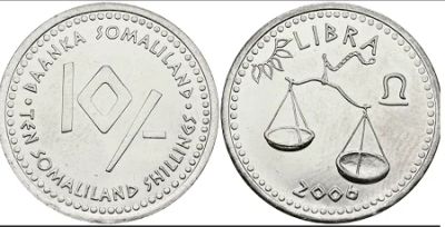 Лот: 16314444. Фото: 1. Сомалиленд 10 шиллингов 2006 Знаки... Африка