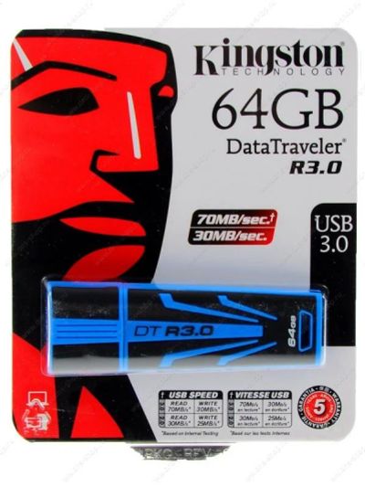Лот: 4675462. Фото: 1. Флеш-накопитель USB3.0 64GB Kingston... USB-флеш карты