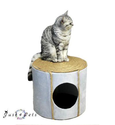 Лот: 6597936. Фото: 1. Дом домик для кошек с когтеточкой... Домики, переноски, клетки, когтеточки
