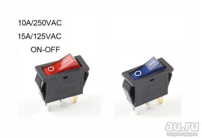 Лот: 17169610. Фото: 1. Выключатель KCD3 ON-OFF AC 15A... Реле, тумблеры, переключатели