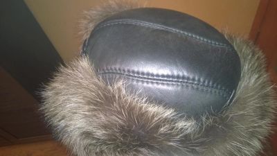 Лот: 6924130. Фото: 1. шапка мужская кожа-енот. Головные уборы