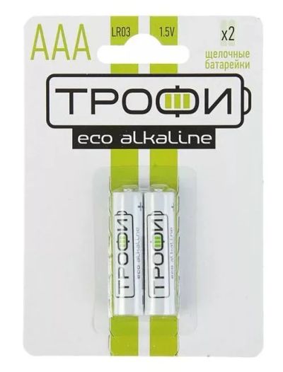 Лот: 16645510. Фото: 1. Батарейки АА 2шт Трофи ECO. Батарейки, аккумуляторы, элементы питания