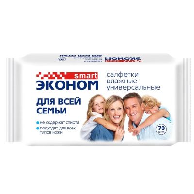 Лот: 24093844. Фото: 1. Салфетки влажные Эконом Smart... Средства личной гигиены 