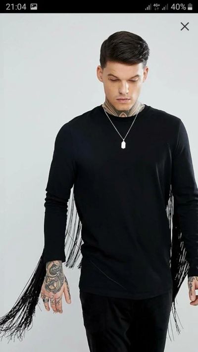 Лот: 15071890. Фото: 1. Лонгслив с бахромой ASOS. Футболки, поло