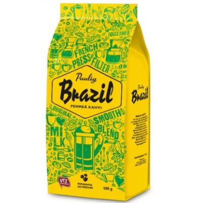 Лот: 13467361. Фото: 1. Кофе Paulig Brasil (паулиг бразиль... Чай, кофе, какао