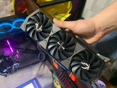 Лот: 19013639. Фото: 1. Видеокарта Zotac RTX 3070ti Trinity... Видеокарты