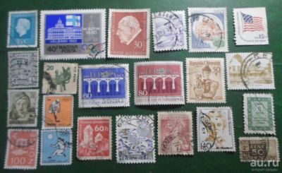 Лот: 18459410. Фото: 1. Марки одним лотом - торги с рубля... Марки