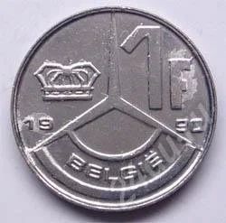 Лот: 200446. Фото: 1. Бельгия. 1 франк 1990г. (2). Европа