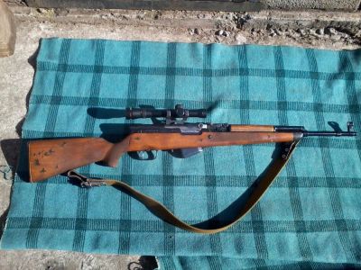 Лот: 10529461. Фото: 1. Карабин ТОЗ-97 "Архар"-СКС с оптикой... Охотничье оружие