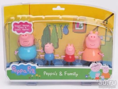 Лот: 9628009. Фото: 1. Игровой набор семья Свинки Пеппы... Куклы и аксессуары