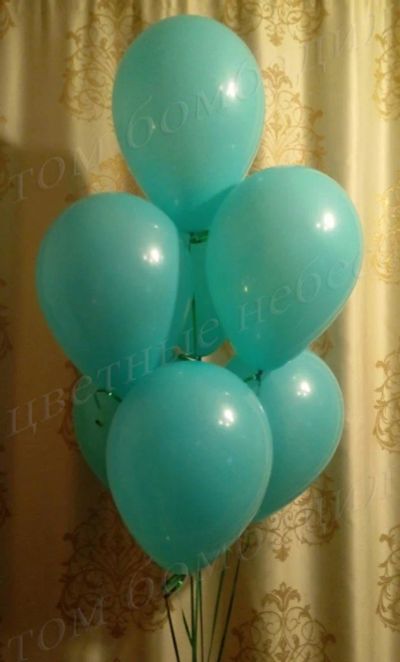 Лот: 10474860. Фото: 1. Гелиевые шары цвет тиффани 10... Воздушные шары