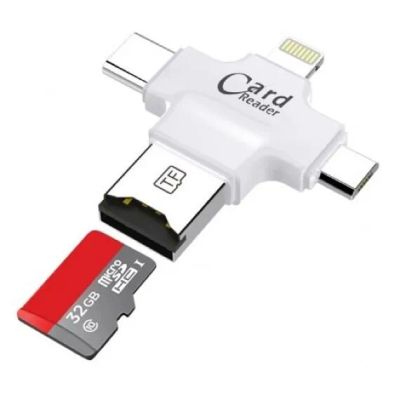 Лот: 20877826. Фото: 1. CardReader 3in1 microSD - 8pin... Карты памяти