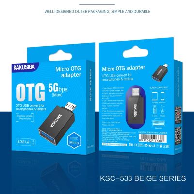 Лот: 22143412. Фото: 1. OTG KAKUSIGA micro USB->USB 3... Дата-кабели, переходники