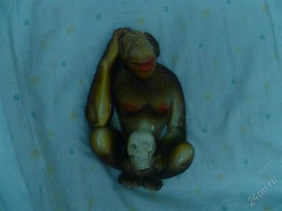 Лот: 1692513. Фото: 1. обезьяна гипс. Другое (ручная работа)