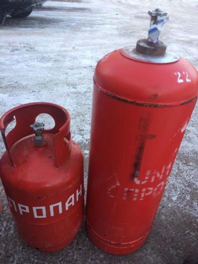 Лот: 12654734. Фото: 1. Баллоны газовые пропановые 27... Баллоны, газ в баллонах