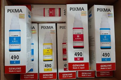 Лот: 19659027. Фото: 1. Чернила canon pixma Gi-490 Комплект... Струйные принтеры