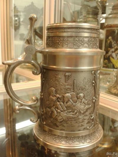 Лот: 7789906. Фото: 1. Кружка пивная Zinn W.Germani 1960-70... Предметы интерьера и быта