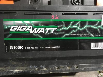 Лот: 20772754. Фото: 1. Аккумулятор gigawatt 100 а.ч. Аккумуляторы