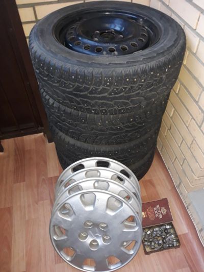 Лот: 16413886. Фото: 1. Комплект 215/60 r16 шип на дисках... Шины на дисках