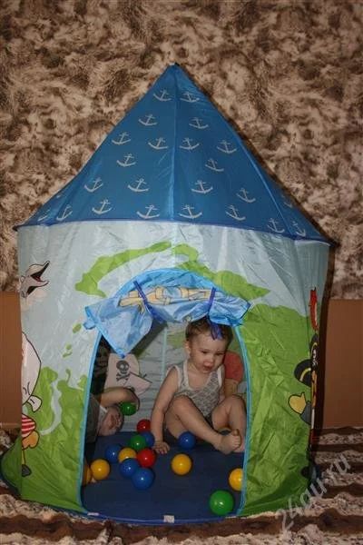 Лот: 2679297. Фото: 1. Палатка-домик с мячиками. Другое (дети растут)