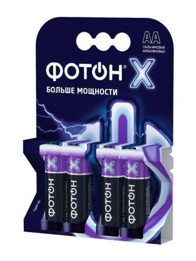 Лот: 17066736. Фото: 1. Батарейка Фотон-Х LR06 4шт. Батарейки, аккумуляторы, элементы питания