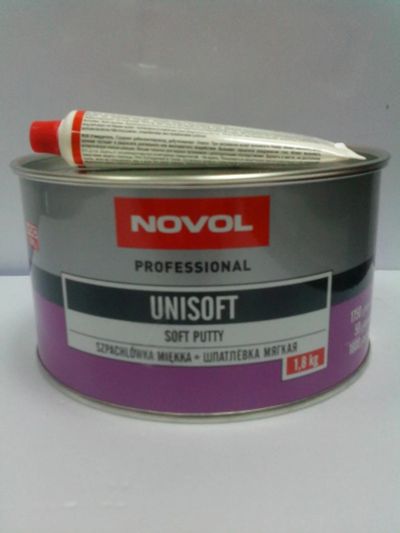Лот: 6956464. Фото: 1. Шпатлевка Novol Unisoft 1.8 кг. Смеси, шпатлевки, цемент