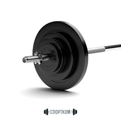 Лот: 22395031. Фото: 1. Штанга обрезиненная Sportcom 60кг. Штанги, блины