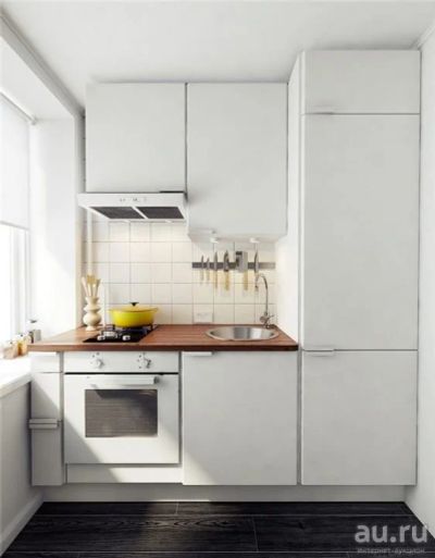 Лот: 15329050. Фото: 1. Белая маленькая кухня 2м. Кухонные гарнитуры
