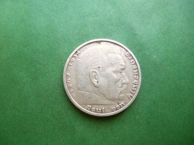 Лот: 25550604. Фото: 1. Германия.Третий Рейх 5 марок 1936... Германия и Австрия