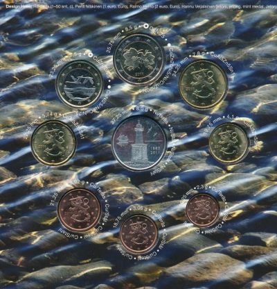 Лот: 9220697. Фото: 1. Финляндия 2011 Набор евро монет... Наборы монет