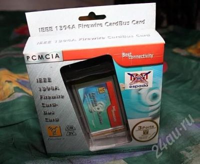 Лот: 284447. Фото: 1. IEEE 1394A Firewire CardBus Card. Другое (комплектующие)