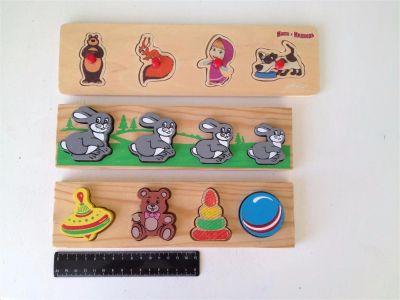 Лот: 10173382. Фото: 1. Сортер, вкладыши, 3 шт. Развивающие